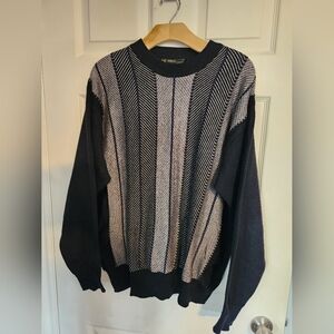 Men's Sergio Louis Italian Black and Gray Sweater SIZE XL